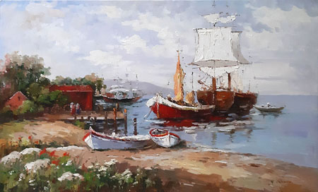 2286-T3 | 73cm x 100cm | bateaux 